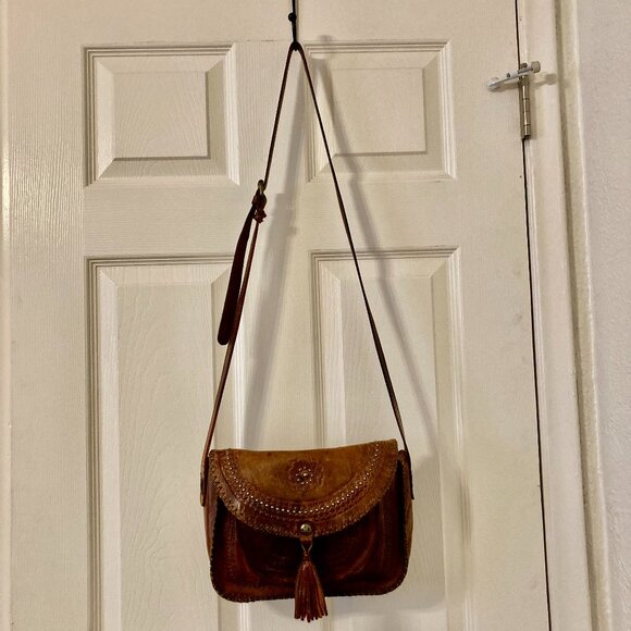 Good Condition, PATRICIA NASH, Beaumont Crossbody, Cognac Leather - Picture 2 of 8